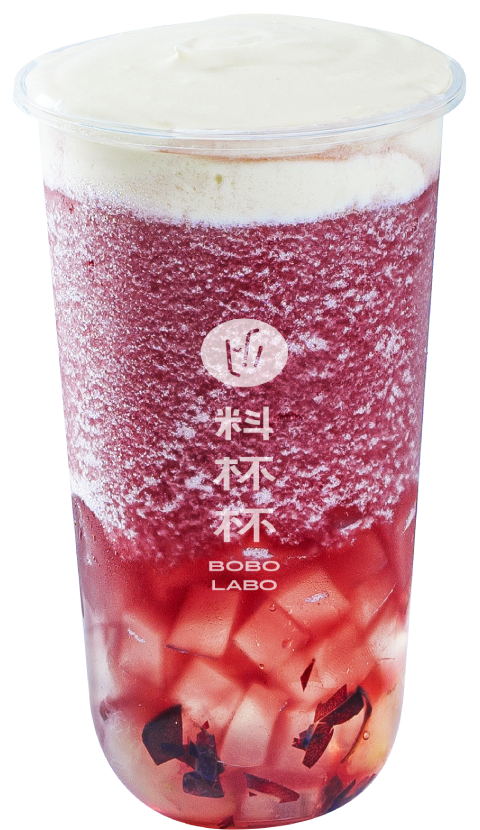 Grape Four Seasons Green Tea with Salted Thick Creamy Foam